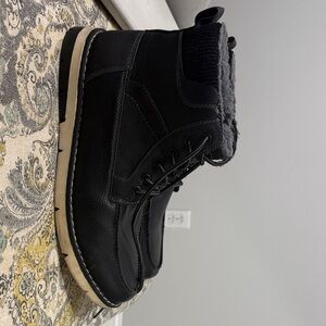 Black Leather Men's Boots